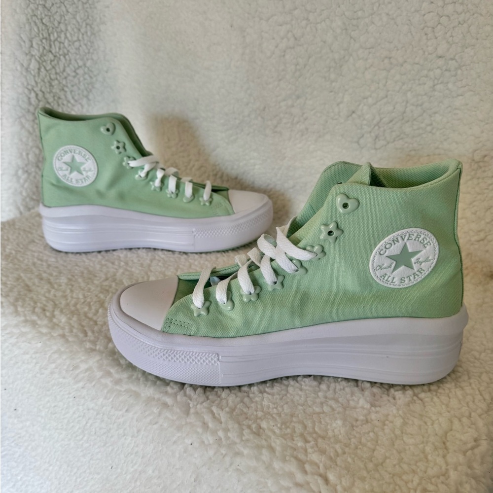 NEW Converse Platform High Top Sneakers Mint Pastel Green size 8